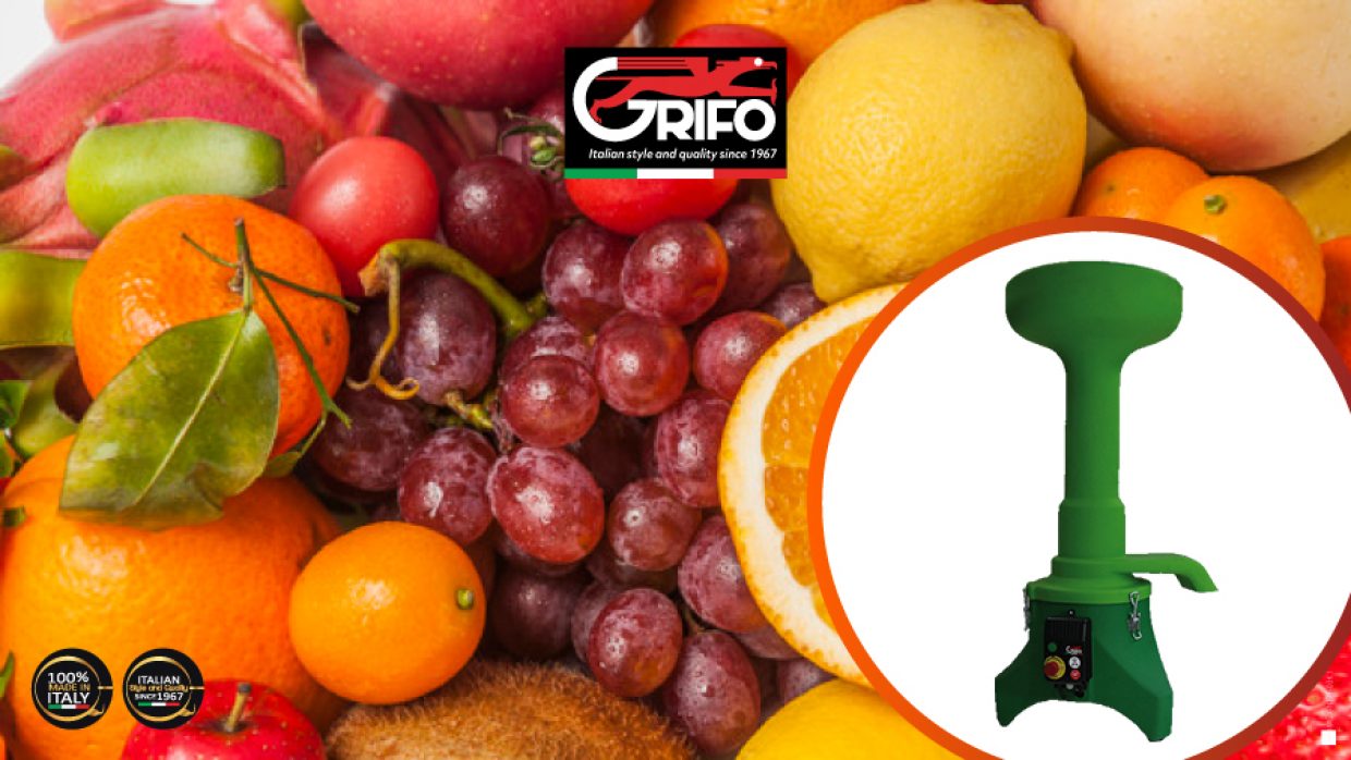 Sidro, succhi, carico di vitamine con il mulino frangifrutta Grifo!